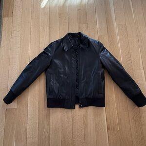 Comptoir Des Cotonniers Black Leather Jacket